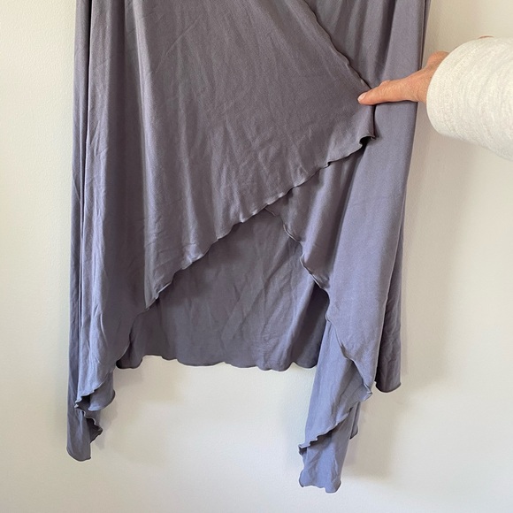 Pretty grey wrap top dress tunic - Picture 6 of 8